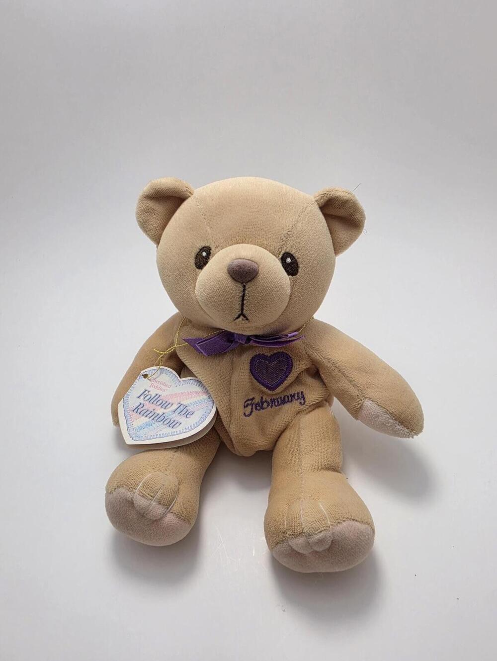 Vintage Cherished Teddies Bear February, New with Tags Rare (6 inch)